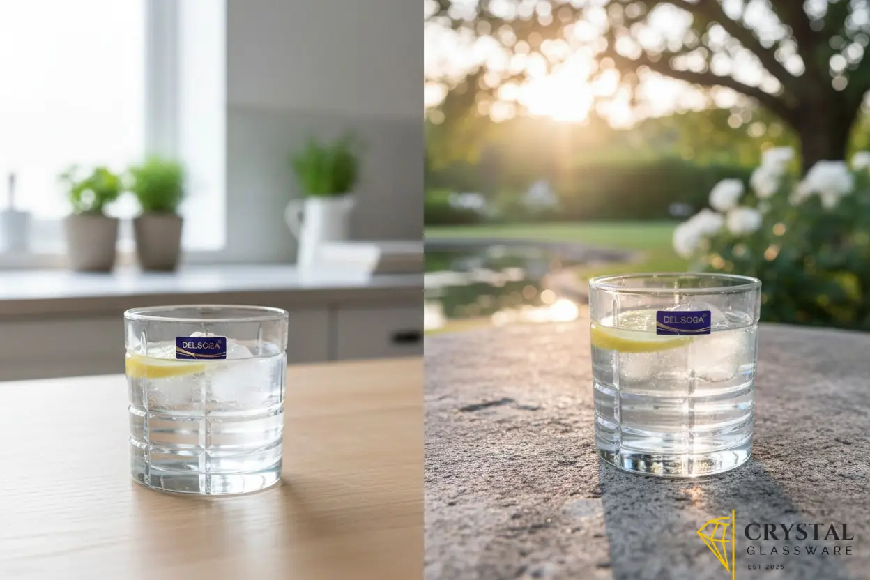 Delisoga Transparent Elegance Drinking Glasses 